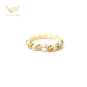 انگشتر مروارید 6 گوی طلا