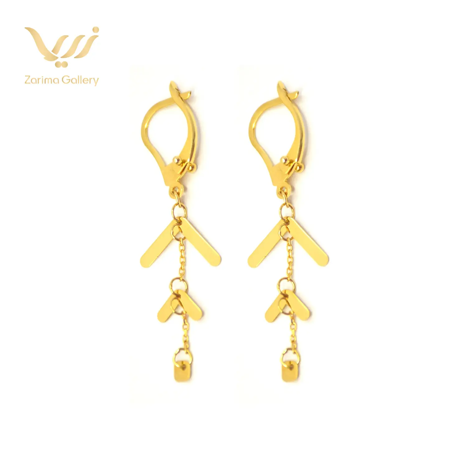 گوشواره طلا آویز پیکان 