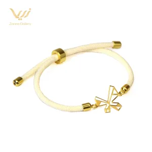 دستبند مارشال پلاک طلا طرح پروانه