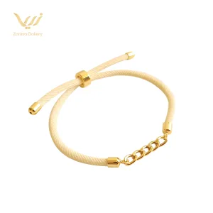 دستبند مارشال پلاک طلا کارتیه