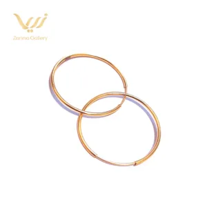 گوشواره طلا بزرگ حلقه ای ساده