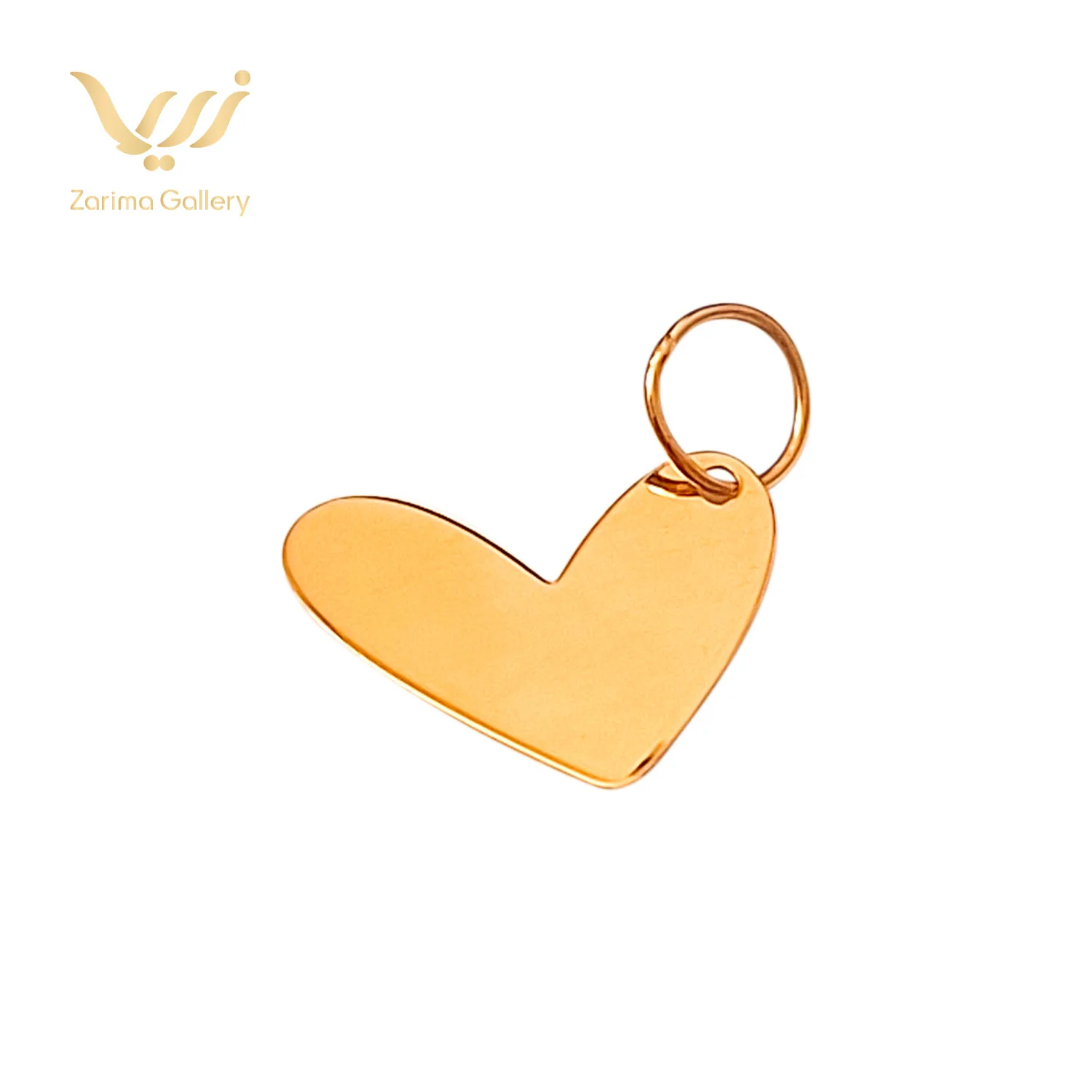 پلاک طلا طرح قلب مینیمال